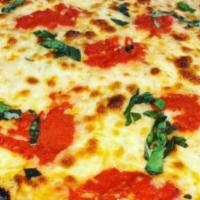 157. Grandmas Pizza  · Thin Sicilian crust brushed with olive oil and garlic, fresh mozzarella and spotted with chu...