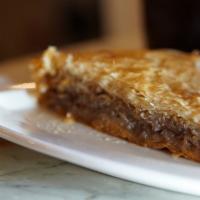 Baklava · Vegetarian. Contains walnuts made
 in-house 