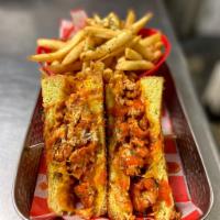 Buffalo Chicken Grilled Cheese · Crispy Chicken, Tossed in House Buffalo Sauce, Pepper Jack Cheese on Grilled Texas Toast.
