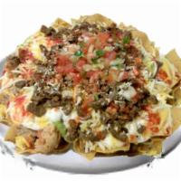10. Super Nachos · Chips with cheese and a variety of toppings.