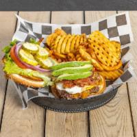 Build Your Own Burger · ½ pound fresh ground beef patty cooked to order with lettuce, tomato, pickles, onion, a side...