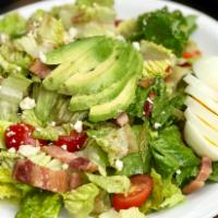 Catchy. Cobb Salad · romaine, hard boiled egg, thick cut bacon, gorgonzola, avocado, balsamic vinaigrette or home...