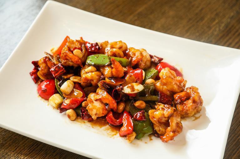 Kung Pao Prawns · Soul of the Kung Pao chicken meets fancy prawns. 8 pieces. Spicy. Rice not included.