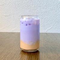 Taro Milk Tea(Hot or Cold)16oz · Taro Milk tea with Taro Purée, Vegan