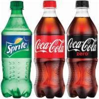 20 oz. Bottled Soda · Coke, Diet Coke, Coke Zero and Sprite