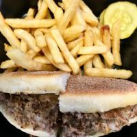 Philly Cheese Steak · With fried onions. Choice of cheese