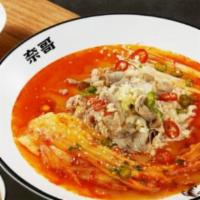 Kimchi Soup with Fatty Beef (泡菜肥牛) · A fusion of Chinese and Korean, we've replaced our pickled mustard greens with kimchi and ad...