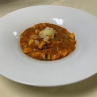 House Made Ricotta Gnocchi Dinner · Hand made ricotta gnocchi In our red bolognese meat sauce finished with mascarpone and shave...