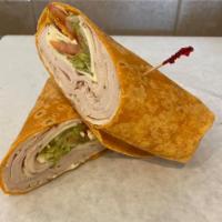 Turkey and Cheese Wrap · Poultry sandwich.