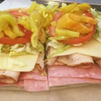 Ham, Turkey, and Swiss Sandwich · 