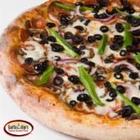 The Ultimate Large Pizza · Our classic combo. Pepperoni, Canadian bacon, spicy Italian sausage, black olives, red onion...