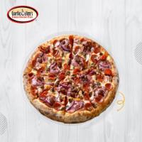The Big Jimmy Medium Pizza · A big pizza for the big game! Loaded with salami, pepperoni, spicy Italian sausage, bacon, r...