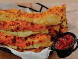 Cheese Breadsticks · Served with mozzarella and cheddar cheese. Comes with marinara and garlic butter.