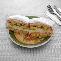 Healthy Tuna Sandwich · Local tuna, fresh avocado, lettuce, tomato, and multigrain bread.