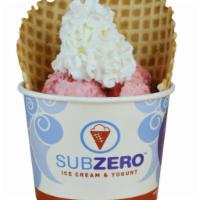 11. Strawberry Sigma Ice Cream · Strawberry, vanilla and marshmallow cream ice cream with strawberries and whipped cream in a...
