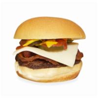 Bacon Cheeseburger · All of our burgers are 1/4 lb. gourmet. Seasoned patties and pressed in house.