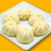 Steamed Egg Custard Bao · 6 baos. Consists a sweet delicious egg custard filling in the middle.