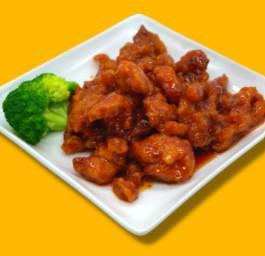General Tso's Chicken Chef Special · Hot and spicy. Chunk of chicken and breaded fried with broccoli in chef's special hot sauce.