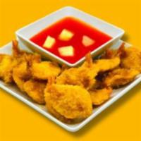 Fried Shrimp  · 15 pieces of breaded fried shrimp with a side container of sweet and sour sauce infused with...