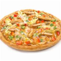 Tuscany Pizza · Roasted red peppers, chicken breast, tomatoes, artichoke hearts, fresh garlic, green peppers...
