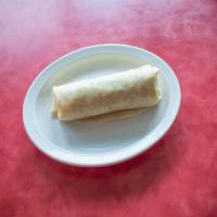 Lengua Burrito · Tongue. Includes beans, lettuce, cheese and tomato.