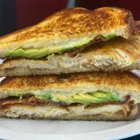 #53 The Beverly · Grilled chicken breast, bacon, avocado, bacon and swiss on sourdough.