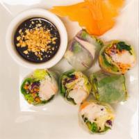 Fresh Basil Rolls (2) · Delicate rice paper rolled with 