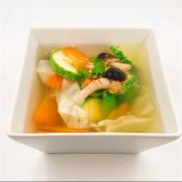 Veggie Soup · Mixed veggies in vegetable broth.