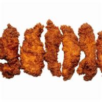 7 Piece Chicken Tenders · Seven hand-battered crispy chicken strips and one free 2oz dipping sauce.