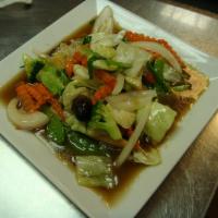 49. Sauteed Mixed Vegetables in Oyster Sauce Lunch · Includes carrots, broccoli, baby corn, mushrooms, onion, snow peas and cabbage.