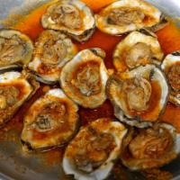 A6. Steamed Oysters · Fresh oyster in our signature sauces, choose your spice level and enjoy!