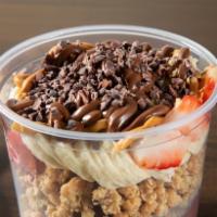 Uppers Bowl · Always worth the journey. The uppers bowl is packed with organic blueberry flax seed granola...