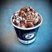 Toasted S'mores Pint · Toasted marshmallow andchocolate swirl ice cream with graham cracker & sea salt fudge.