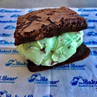 Brownies with Mint Chip Ice Cream · With mint chip ice cream. No substitutions.