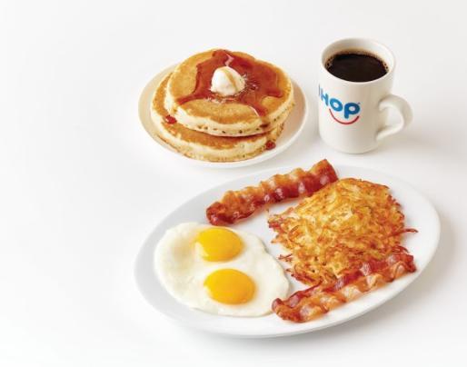 Pancake Combo · Choice of any 2 same-flavored pancakes, 2 eggs*, 2 bacon or sausage & hash browns.