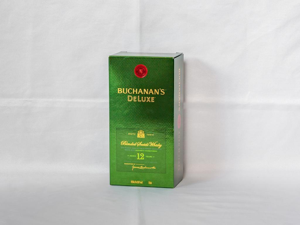 Buchanan's Deluxe 12 Year, 750 ml. Whiskey · 40.0% ABV. Must be 21 to purchase.

