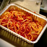 Spaghetti and Meatballs · Served with Italian bread.