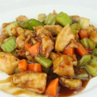 93. Kung Pao Chicken · Spicy. Use diced celery, diced green pepper and diced carrot with Kung Pao sauce，