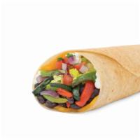 Roasted Veggies Burrito · Light and flavorful beans, cheese, lettuce, pico, and sour cream.