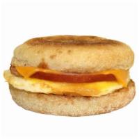 Canadian Bacon, Egg and Cheese  · Canadian bacon, egg and cheese on your choice of a bagel, croissant or English muffin.