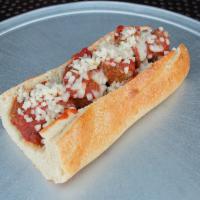 Meatball Sandwich · Homemade meatballs and marinara sauce with mozzarella cheese.