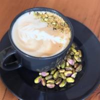 Pistachio Latte · Rich and full of flavor! Made with espresso and your choice of milk. A unique treat for your...