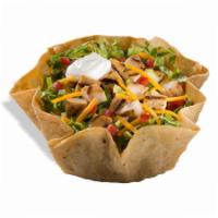  Chicken Taco Salad Combo  · Crispy tortilla bowl filled with sliced grilled chicken breast, shredded cheddar cheese, cri...