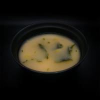 Miso Soup · Tofu, seaweed, green onions.