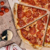 NY Style Hand Stretched Thin Crust Pepperoni Pizza (XL) · A tried and true classic made with a healthy portion of pepperoni.
