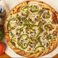 Special · Sausage, onion, green peppers, ＆ mushrooms.