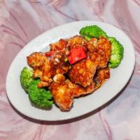 L16. General T'so Chicken Combo · Deep fried with sweet and spicy sauce.
