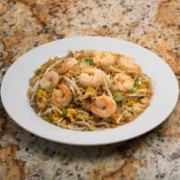 Shrimp Fried Rice · Tender shrimp, green onions and beansprouts. No baby shrimp here.