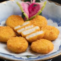 Fried Scallop(10) 干贝 · 10 pieces.