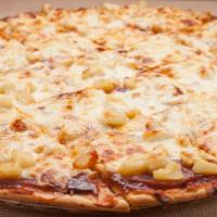 The Hawaiian Pizza · BBQ sauce, Canadian bacon, & pineapple.